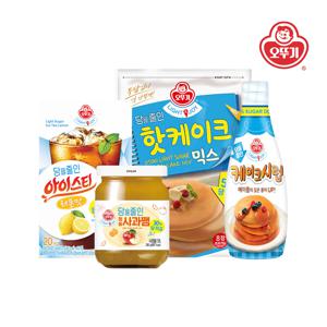 LIGHT&JOY 4종(핫케이크믹스+케이크시럽+청송사과쨈+아이스티 레몬맛20T)