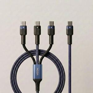 3in1 멀티 고속충전 패브릭 케이블 USB C타입 충전선 데이터 전송 60W CCC