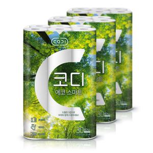 쌍용씨앤비 코디 에코 스마트 3겹 화장지 22m 30롤 3팩