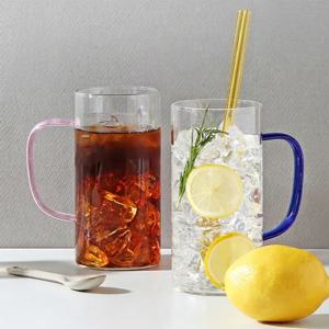 컬러 내열유리 머그컵 2개세트 730ml