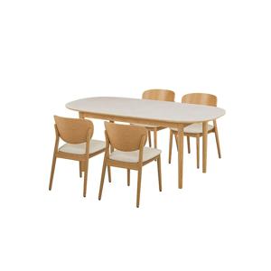 뉴카르네 세라믹식탁 4인세트 180cm 내추럴_체어 4EA (옵션 택1)