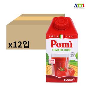 포미 착즙 100% 노지재배 이탈리아산 토마토주스 500ml x 12개 BOX