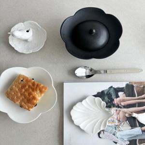 윤석준도자기 윤석준작가님 꽃합 스프볼 죽기 (블랙 /화이트)