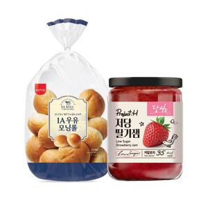 1A우유 모닝롤 12입 +저당 딸기잼 220g