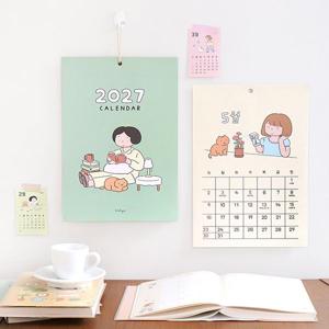 2027 일상 A4 벽걸이 달력 감성 일러스트 인테리어 포스터달력