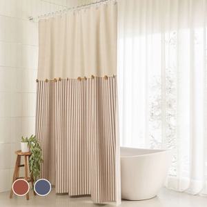 발수처리 완전방수! 브로캄 프리미엄 패브릭 욕실 샤워커튼 2size 2colors