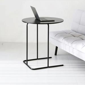 둥근상판 C형다리 침대 노트북 책상 (3색 70cm)
