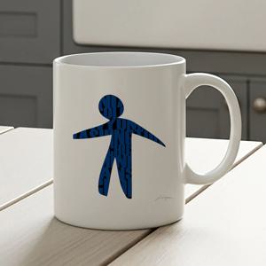 홈카페 머그컵 4종 감성 머그 아트 도자기 머그잔 생일선물 집들이선물 답례품 - Human