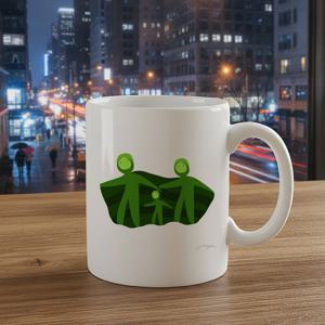 홈카페 머그컵 6종 감성 머그 아트 도자기 머그잔 생일선물 집들이선물 답례품- Family