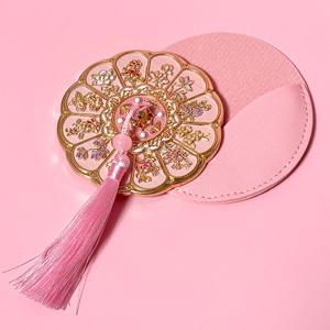 귀여운 연꽃 미니 손거울 핸드 미러 휴대용 거울 포켓 가방 여행용 궁중 전통 소품 동양풍