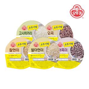 오뚜기밥 발아현미*12개 외 발아흑미/오곡/찰현미/고시히카리 2박스 골라담기(총 24개)