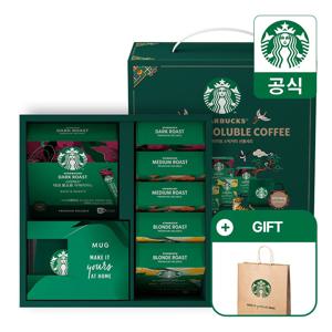 프리미엄 파우더 스틱커피 선물세트 (80T + 그린 머그)