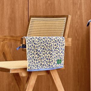 STF 레오파드 30수 코마사 핸드타월 YELLOW 34X34cm 65g