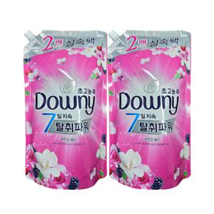 다우니 섬유유연제 리필 목련과베리 (핑크) 1.6L 2ea