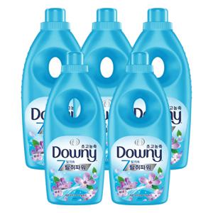 다우니 고농축 섬유유연제 레몬그라스와라일락 (블루) 1L 5ea