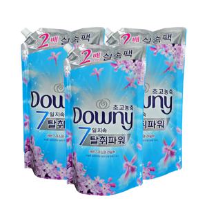다우니 섬유유연제 리필 레몬그라스와라일락 (블루) 1.6L 3ea