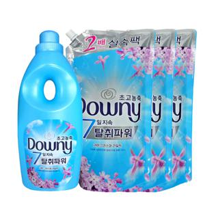 다우니 레몬그라스와라일락 (블루) 1L+리필 실속팩 1.6L 3ea