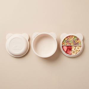뚜껑활용 실리콘 흡착볼 토핑 이유식 용기