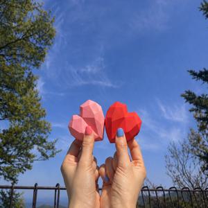 차량용 하트 석고방향제 송풍구 클립형/자석형 선택 인테리어