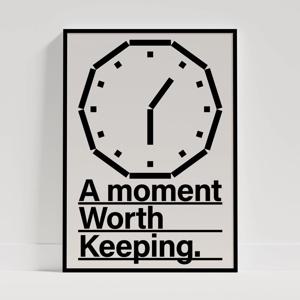 인테리어 아트포스터 Worth Keeping 수플 A2 A3 사이즈, 시계 미니 포스터