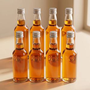 클래식 위스키 원형 유리병 100ml 8P 실버캡 속마개 포함 미니유리병 소분병
