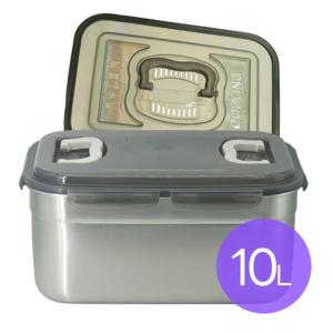 올품락 포스코 STS304 스텐김치통 누름독 10L 아이보리