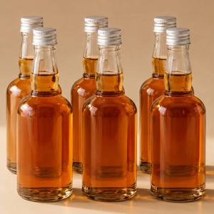 클래식 위스키 원형 유리병 500ml 6P 실버캡 속마개 포함 공병 주류공병
