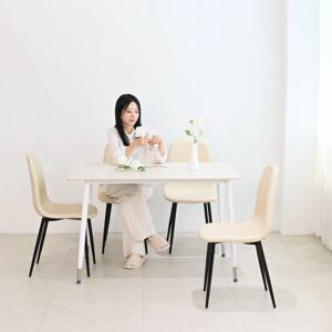 에땅 4인 1200 세라믹 식탁 세트 / 포세린 4인용 테이블 의자 체어 대리석 인조 가죽
