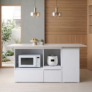 루체 세라믹 아일랜드 식탁 홈바 테이블 렌지대 밥솥 수납장 1800 A형 (1color)