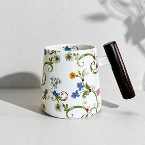 고원 계수나무 머그컵 400ml 플로라떼 도자기 머그잔
