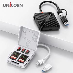 6in1멀티카드리더기 메모리보관케이스 USB3.2 Gen1허브 듀얼켄넥터 XC-9000M