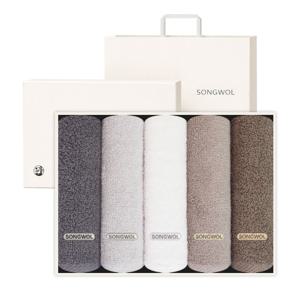 앰버 40수 170g 호텔수건 5매 선물세트 (크림상하+쇼핑백)