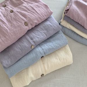 긴팔 세트 순면 솜사탕 이중거즈 사계절 잠옷 4color