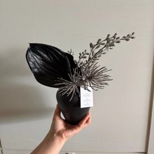 블랙 안스리움 조화 화병세트 모던 오브제 인테리어 장식