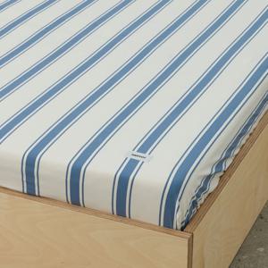French Blue Stripe mattress box cover