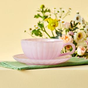 컵+소서 세트 milky pink