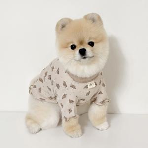반려동물 가을옷 베베 퍼피 골지 티셔츠 S-2XL, 2 colors