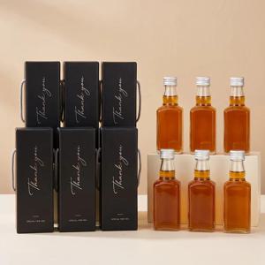 클래식 위스키 사각 유리병 200ml 6P + 은박 땡큐 선물상자 6P 기념일선물