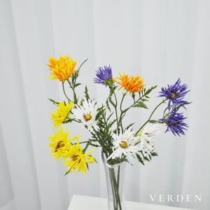 미니 실국화 가지 조화 4color 43cm 화병 꽃꽂이 인테리어 조화꽃