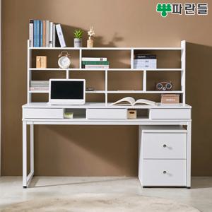 파란들가구 1500 스틸다리 일자책상세트 학생책상 입식책상