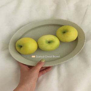 Sand Oval Bowl 샌드 오벌 볼 도자기 일본식기 면기 샐러드볼 타원볼 파스타