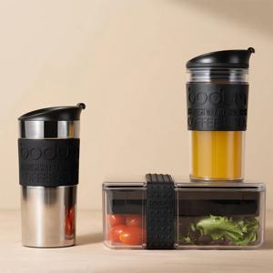 보덤 트래블프레스 커피메이커 추가뚜껑 세트 350ml 블랙