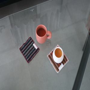soft indie knit teacoaster (deep ink) 티코스터 컵받침