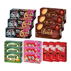 인기초코팩 빈츠3+씨리얼3+칙촉3+칸쵸3+빼빼로3