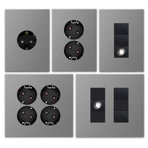 스위치 로그콘센트 콘센트 인테리어 유럽형 배선기구 다크그레이
