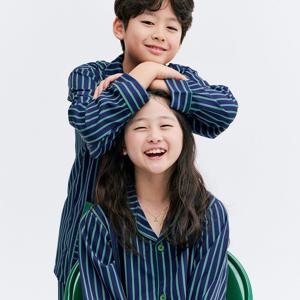 키즈 헤리티지 실크핏 긴팔 파자마 간절기 잠옷 상하세트