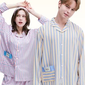 성인 실크핏 긴팔 파자마 간절기 잠옷 상하세트 5종