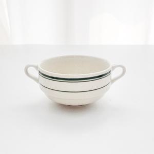 그린베이 스태커블 양손스프볼 290ml 부용컵 시리얼 요거트 대 손잡이그릇 볼