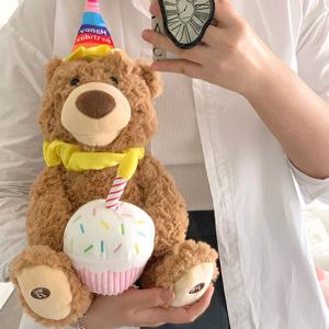 [해외] 생일축하 곰돌이 인형 음성 녹음인형 기념일 선물