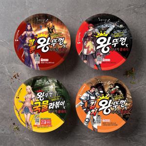 팔도 리니지 X 왕뚜껑 18개 4종 혼합구성(오리지널,짬뽕,김치,라볶이)